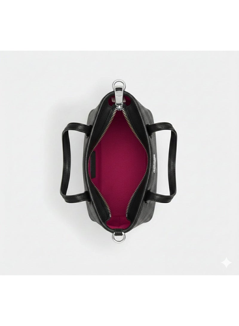 coachoutlet Coach Black Leather Tote Handbag for Women – Elegant Everyday Shoulder Bag - Image 4